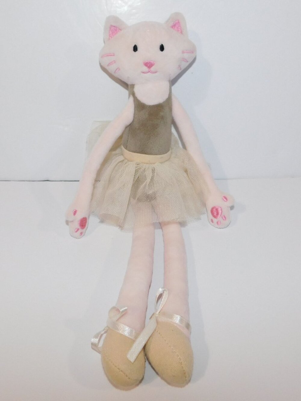 Mastermind Toys Ballerina kitty Cat Pink 13" Plush Stuffed Tutu Ballet Coll